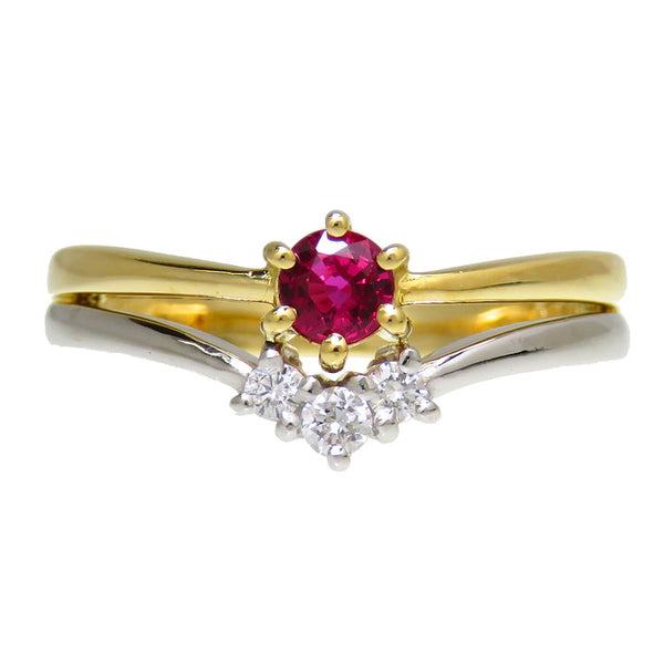 8号【MIKIMOTO/ミキモト】 2連風 コンビ ルビー 0.16ct ダイヤモンド 計0.07ct リング・指輪 K18ゴールド 18金/Pt950プラチナ 4.1g レディース
【中古】【真子質店】【NN】




【TxS】