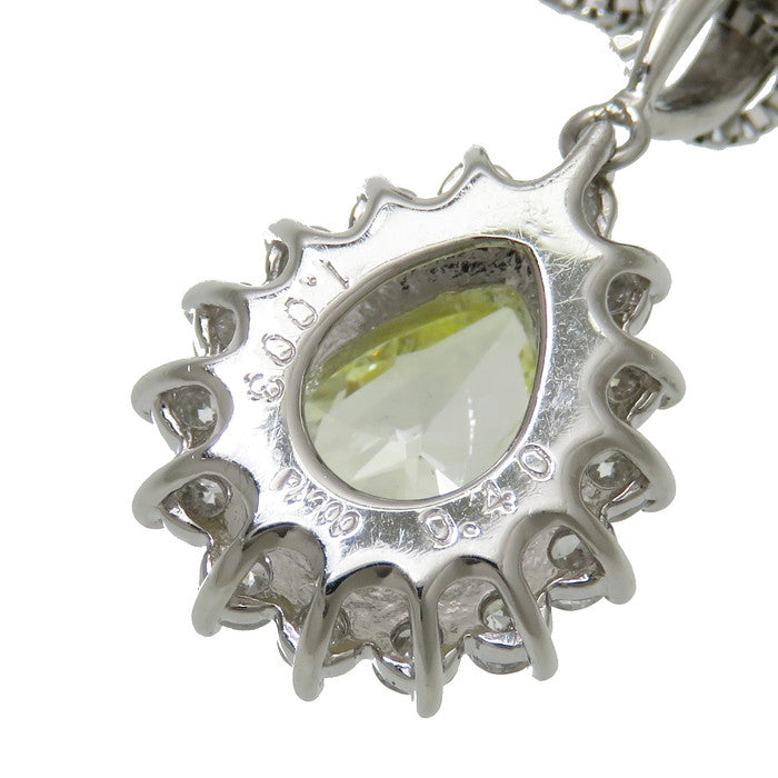 中央ダイヤモンド 1.003ct ダイヤモンド 計0.40ct ネックレス Pt900 
