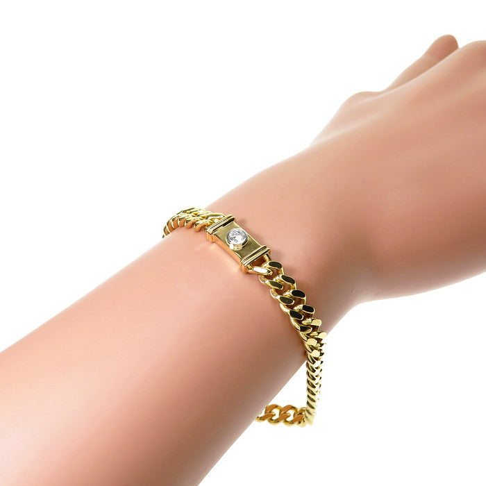 キヘイ コンビ ダイヤモンド(推定H-SI2) 0.21ct ブレスレット K18 