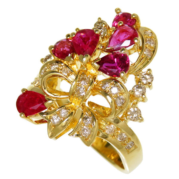 12号 ブーケ風 リボン ルビー 計2.35ct ダイヤモンド 計0.48ct リング・指輪 K18ゴールド 18金 8.3g レディース
【中古】【真子質店】【NN】




【MoxY】