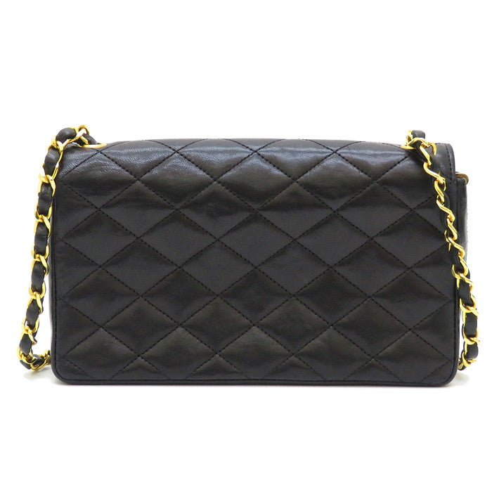 【CHANEL/シャネル】 マトラッセ デカココ プッシュロック ショルダーバッグ 0番台7桁1985年頃 ラムスキン ブラック  レディース【中古】【真子質店】【GD】, 【TMiKI】