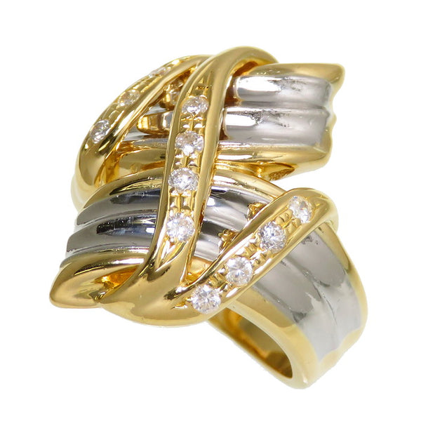 11号 コンビデザイン ダイヤモンド 計0.28ct リング・指輪 K18ゴールド