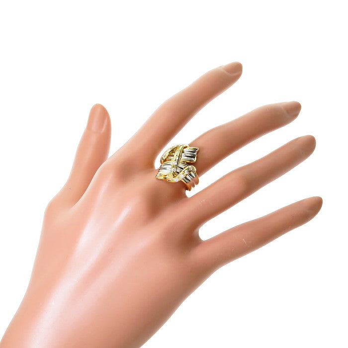 11号 コンビデザイン ダイヤモンド 計0.28ct リング・指輪 K18ゴールド