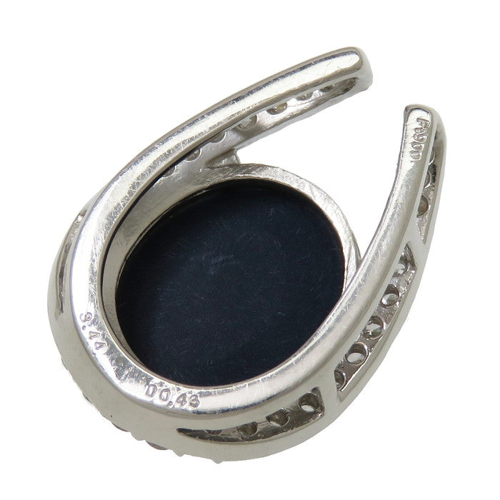 ブラックオパール 3.44ct ダイヤモンド 計0.43ct ペンダントトップ