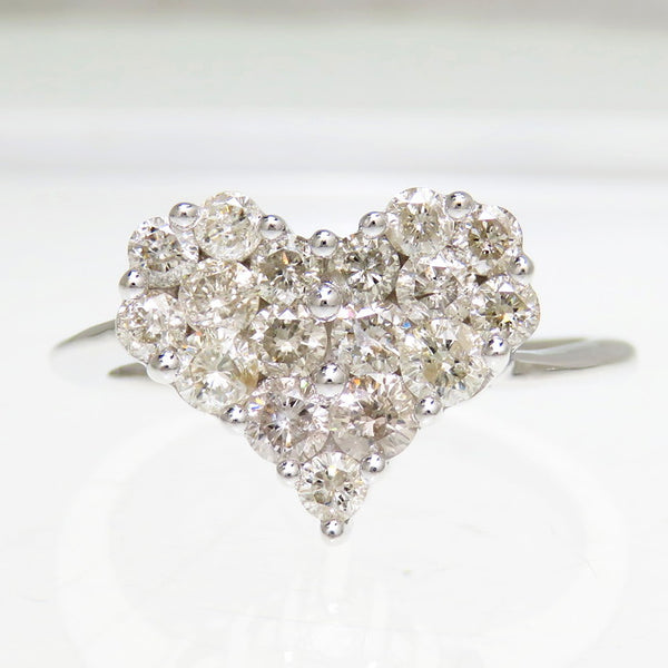 12号 ハート ダイヤモンド 計1.00ct リング・指輪 K18WGホワイトゴールド 18金 4.0g レディース
【中古】【真子質店】【NN】




【DMoI】