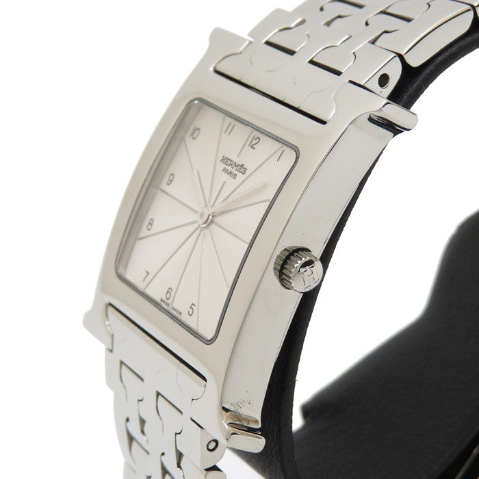 エルメス HERMES Hウォッチ HH1.501 メンズ 腕時計 ホワイト 文字盤 クォーツ ウォッチ H Watch VLP 90213655
