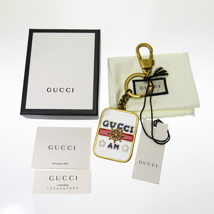 GUCCI/グッチ】 598562 キーリング 舵 GUCCI AM キーホルダー