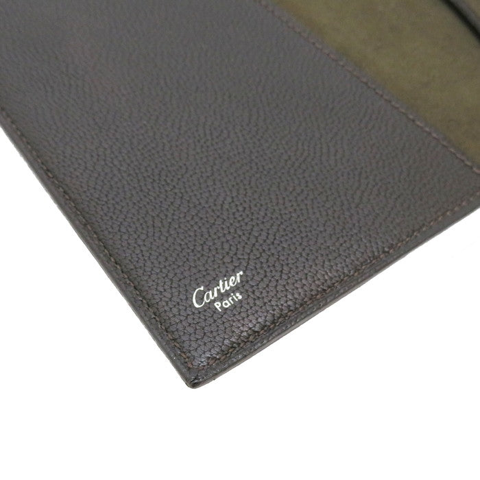 CARTIER/カルティエ】 アジェンダ 2Cチャーム付き 手帳カバー レザー