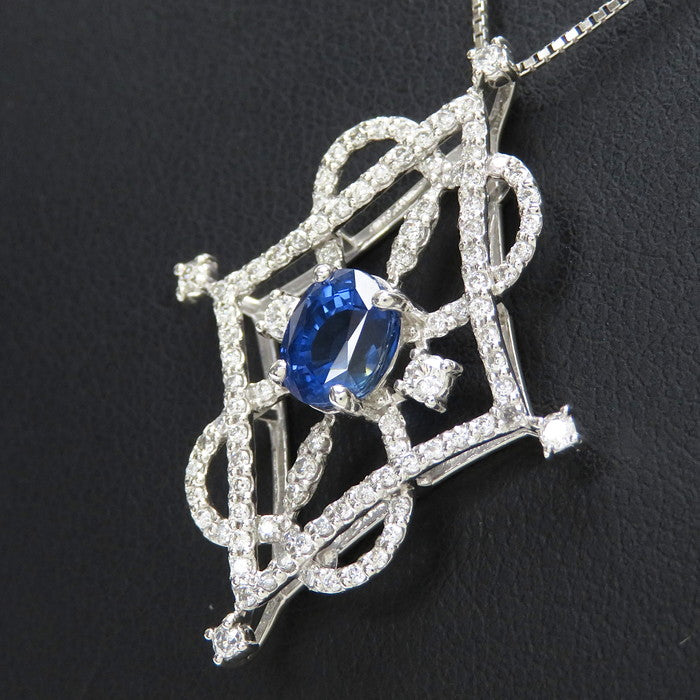 スリランカ産 非加熱サファイア 1.64ct ダイヤモンド 計0.59ct 