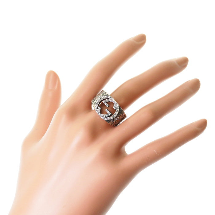 GUCCI グッチ　アラベスク　ワイド　リング　22号　指輪　インターロッキング 22号【GUCCI/グッチ】 インターロッキングG アラベスク リング・指輪