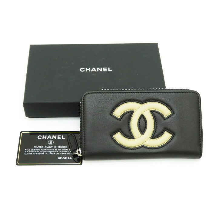 CHANEL/シャネル】 ココマーク スモールジップウォレット 長財布 22 