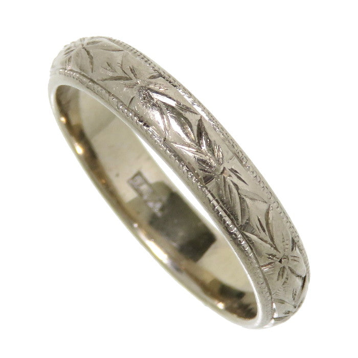 【新品】ハワイアンジュエリー 指輪 リング K14 11号 ハワイアンジュエリー リング 指輪 刻印無料 K14ホワイトゴールド 14金