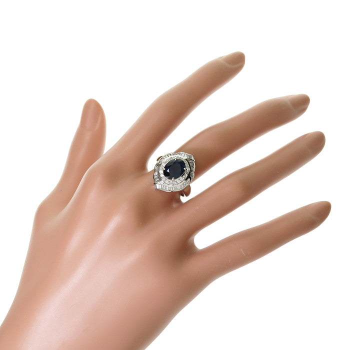 11.5号 サファイア 2.02ct ダイヤモンド 計0.75ct リング・指輪 Pt900