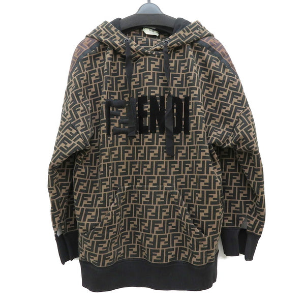 【FENDI/フェンディ】 ズッカ柄 CA05729049　プルオーバー パーカー コットン/ポリウレタン 黒/茶 レディース【中古】【真子質店】【GN】




【TMix】