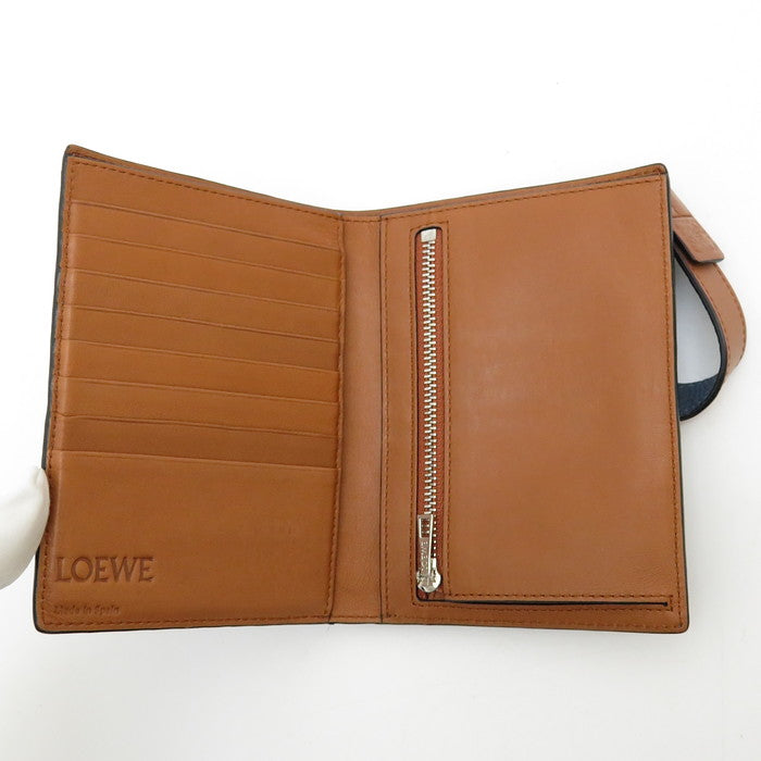 LOEWE/ロエベ】 124 12 S87 バーティカルウォレット ミディアム 二つ折り財布 カーフ スチールブルー/タン ユニセックス【 –  真子質店 PawnShopMAKO