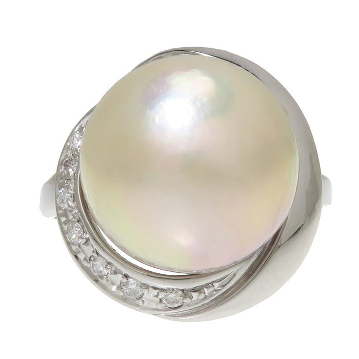 c*e様 タサキ　プラチナリング　8号 8号【TASAKI/タサキ】 白蝶真珠 12.2mm ダイヤモンド 計0.06ct リング