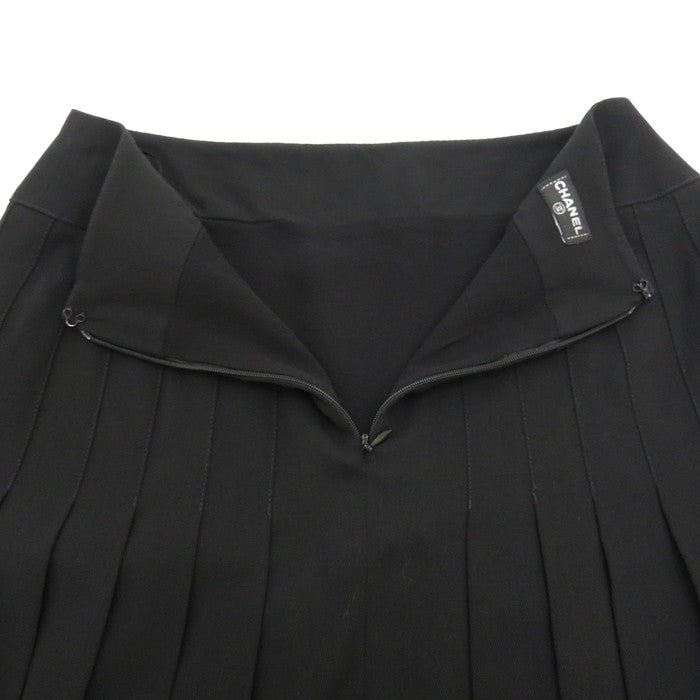 CHANEL 黒のプリーツスカート シャネルCHANEL コットンタックプリーツスカート 黒36 | DC
