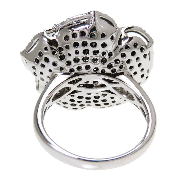 花弁でつつまれたダイヤモンドリング K18WG サイズ12号 K18WGダイヤモンドフラワーリング - ベル宝飾オンラインショップ