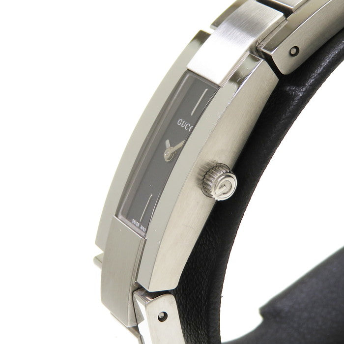 GUCCI/グッチ】 4600L 腕時計 ステンレススチール クオーツ ブラック  