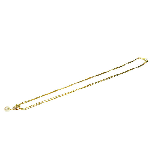 3連チェーン アコヤ真珠 7.0mm ダイヤモンド 計0.20ct ネックレス K18ゴールド 18金 7.9g 40cm レディース
【中古】【真子質店】【NN】




【DIx】