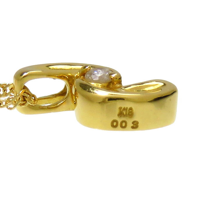 ダイヤモンド 0.03ct ネックレス K18ゴールド 18金 1.4g 41cm 