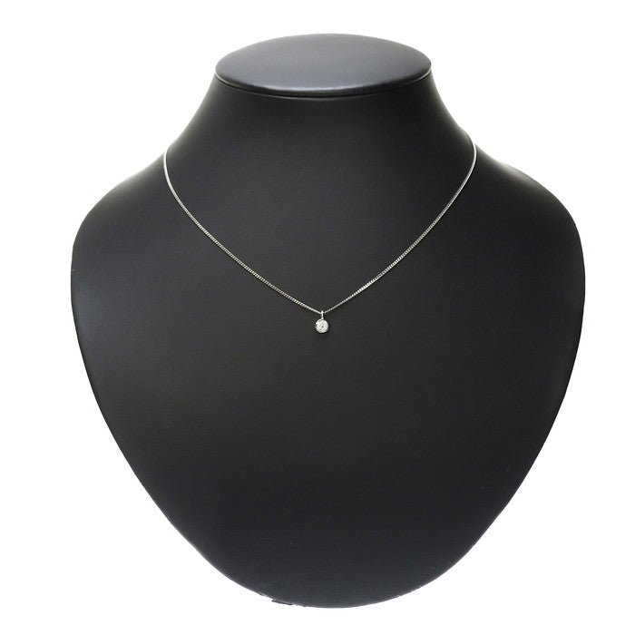 ダイヤモンド 0.18ct ネックレス Pt850プラチナ 2.9g 40cm レディース 