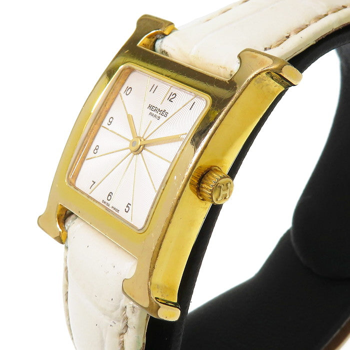 HERMES/エルメス】 Hウォッチ HH1.201 電池交換済 腕時計 GP/社外製