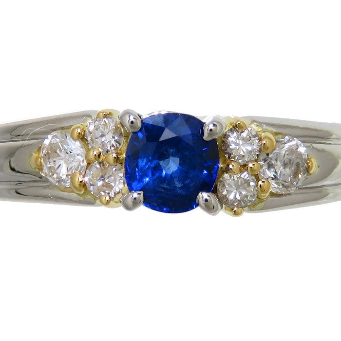 12号 コンビ サファイア 0.48ct ダイヤモンド 計0.22ct リング・指輪 
