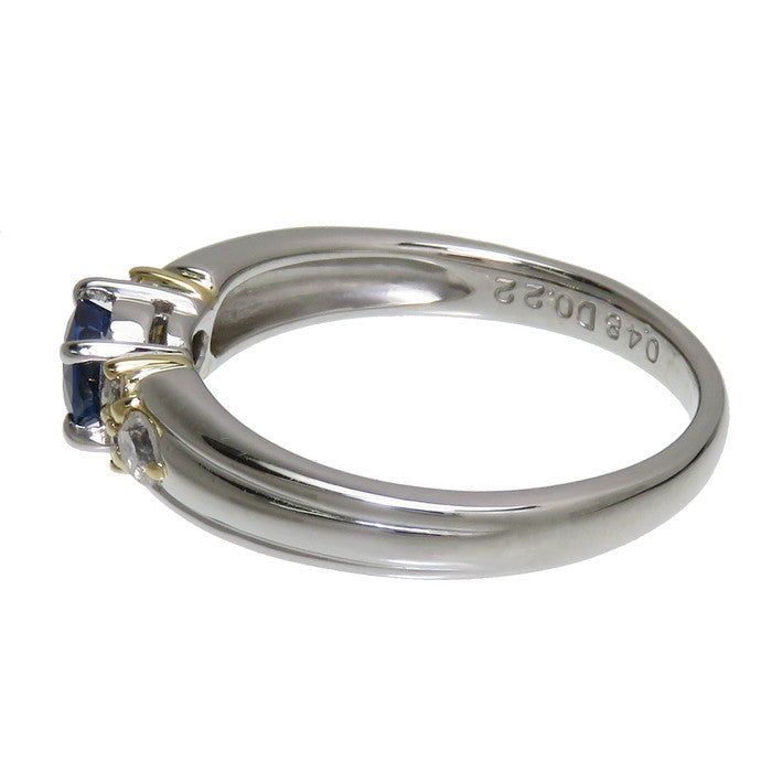 12号 コンビ サファイア 0.48ct ダイヤモンド 計0.22ct リング・指輪 
