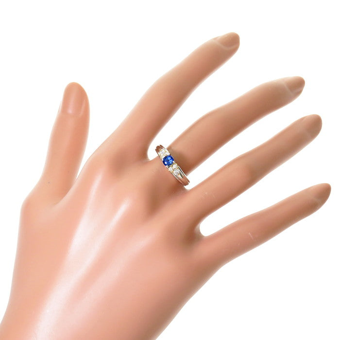 12号 コンビ サファイア 0.48ct ダイヤモンド 計0.22ct リング・指輪 