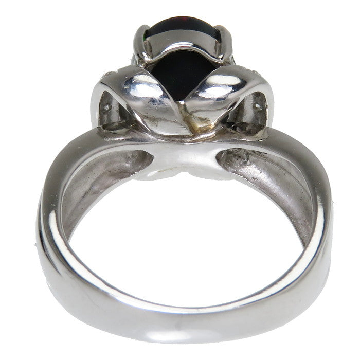 11.5号 ブラックオパール 2.20ct ダイヤモンド 計0.07ct リング・指輪 