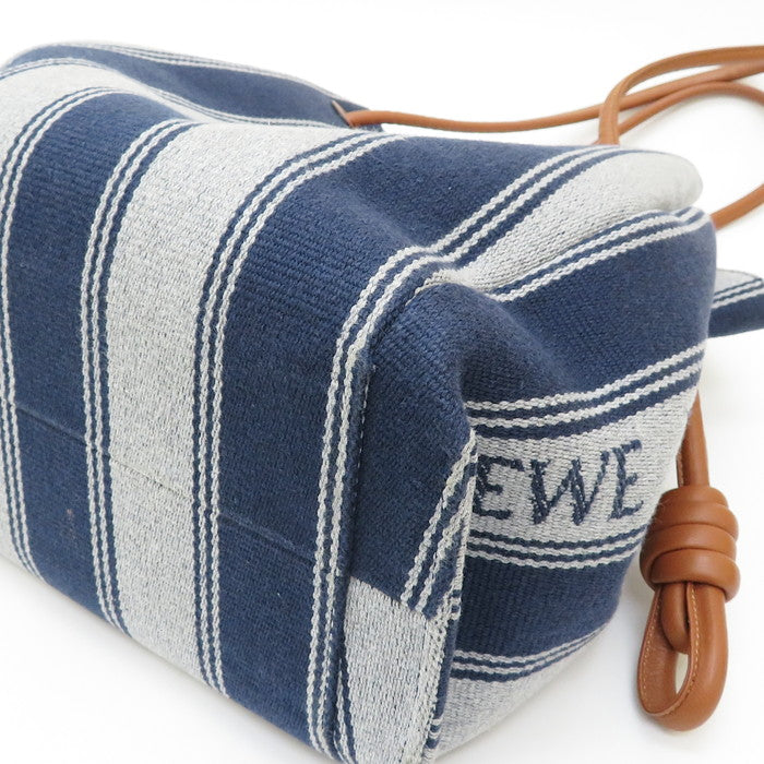 LOEWE/ロエベ】 フラメンコノット ストライプ トートバッグ キャンバス