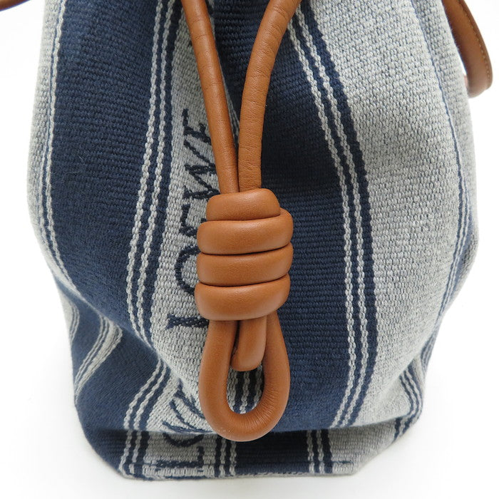 LOEWE/ロエベ】 フラメンコノット ストライプ トートバッグ キャンバス