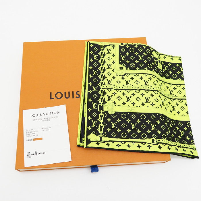 LOUIS VUITTON 路易威登 丝巾 M75120 中古美品 LOUIS VUITTON/路易威登】 围巾Bandana Monogram Confidential M77350