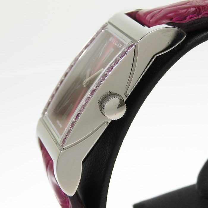 ブルガリ レッタンゴロ RT39S 革ベルト レザー クォーツ レディース