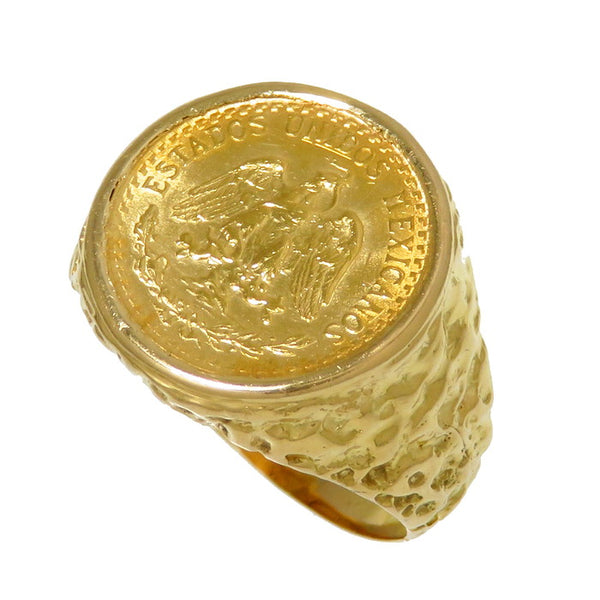 11号 メキシコ 2ペソ 金貨 コイン リング・指輪 K22ゴールド 22金 ...