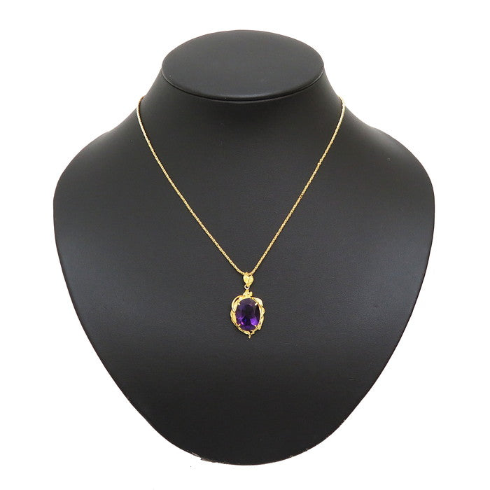 中古 K18 アメジスト ネックレス 中古 K18 アメジスト ネックレス