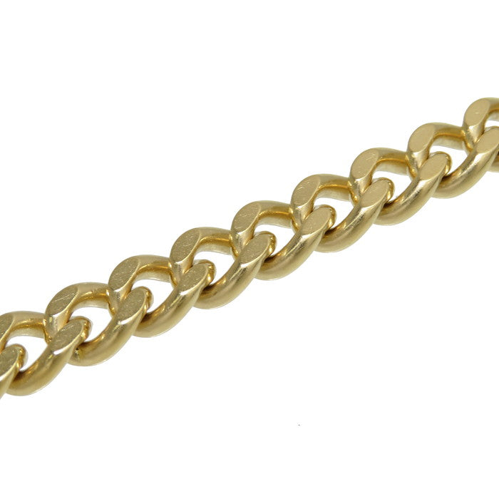 18K ゴールド チャームブレスレット シングル 2面 クロスチャーム ブレスレット K18ゴールド 18金 31.9g