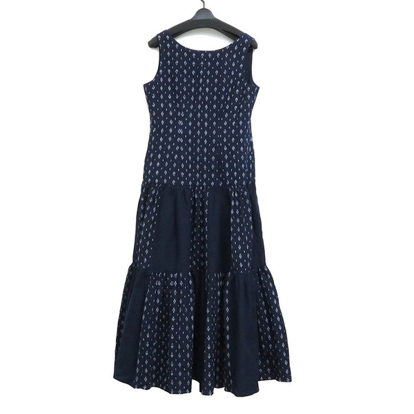 美品◇草野 栄◇久留米絣◇ワンピース◇コートとしても N22060300542-
