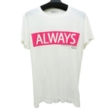 【VALENTINO/ヴァレンティノ】 PV3MG10F46M ダメージロゴ「ALWAYS」 半袖Ｔシャツ コットン ホワイト×ピンク  ユニセックス【中古】【真子質店】【NN】




【MaMa】