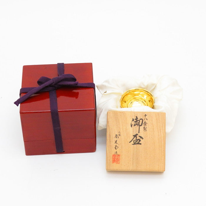 金杯　メッキ 金盃セット・24KGP・金メッキ・No.231007-30・梱包サイズ60