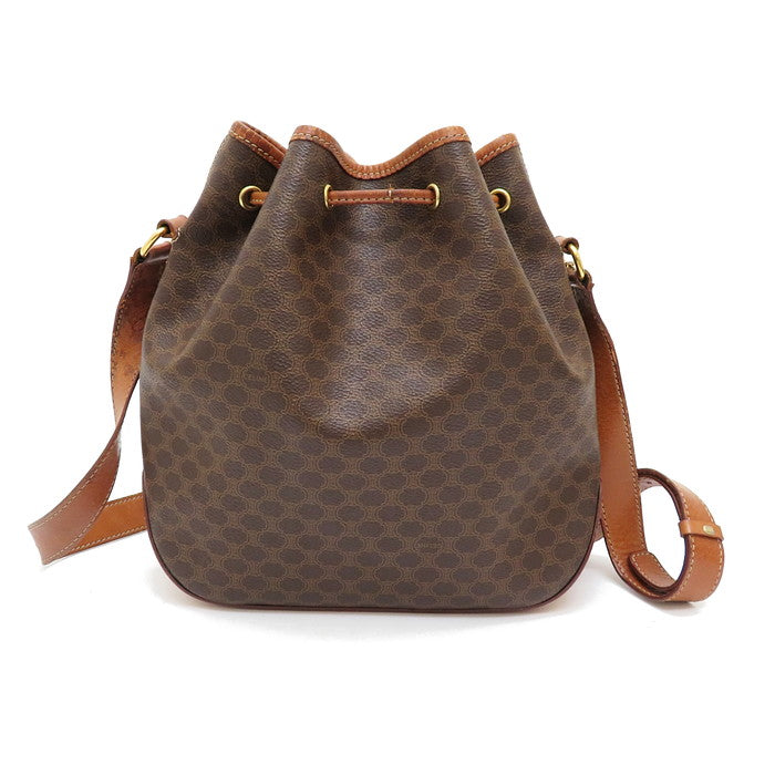 CELINE/セリーヌ】 M95 マカダム柄 巾着 ショルダーバッグ
