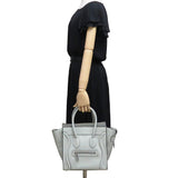 【CELINE/セリーヌ】 167793 ラゲージ　マイクロ ショッパードラムドカーフスキン ハンドバッグ カーフ ライトグレー レディース【中古】【真子質店】【BL】




【IMoDx】