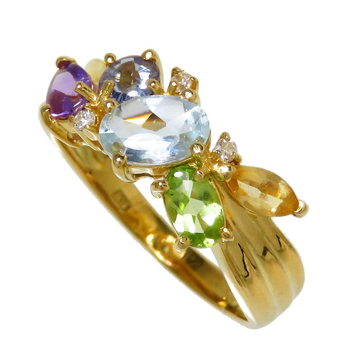 12号 ハートモチーフ ルビー 3.35ct ダイヤモンド 0.53ct リング・指輪 K18PGピンクゴールド 18金 12.5g レディース【中古】【真子質店】【NN】【IMiST】