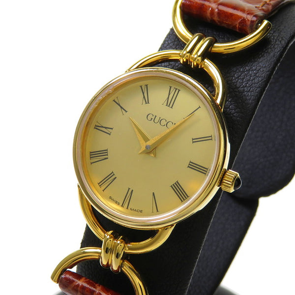 グッチ 腕時計 - 6000.2.L レディース 黒ファッション小物