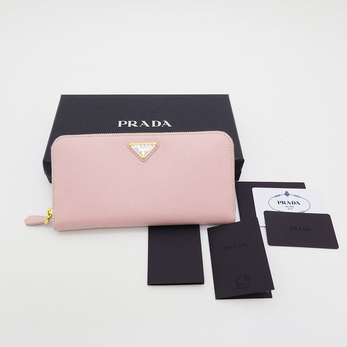 PRADA/プラダ】 1ML506 長財布 サフィアーノレザー ピンク レディース 