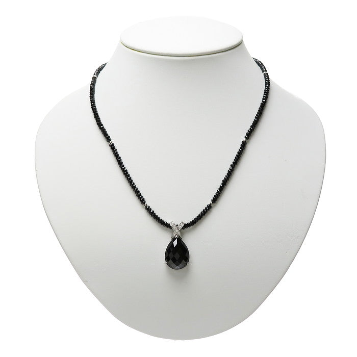 推定50ct ブラックスピネル 19.01ct ダイヤモンド 0.10ct ネックレス 