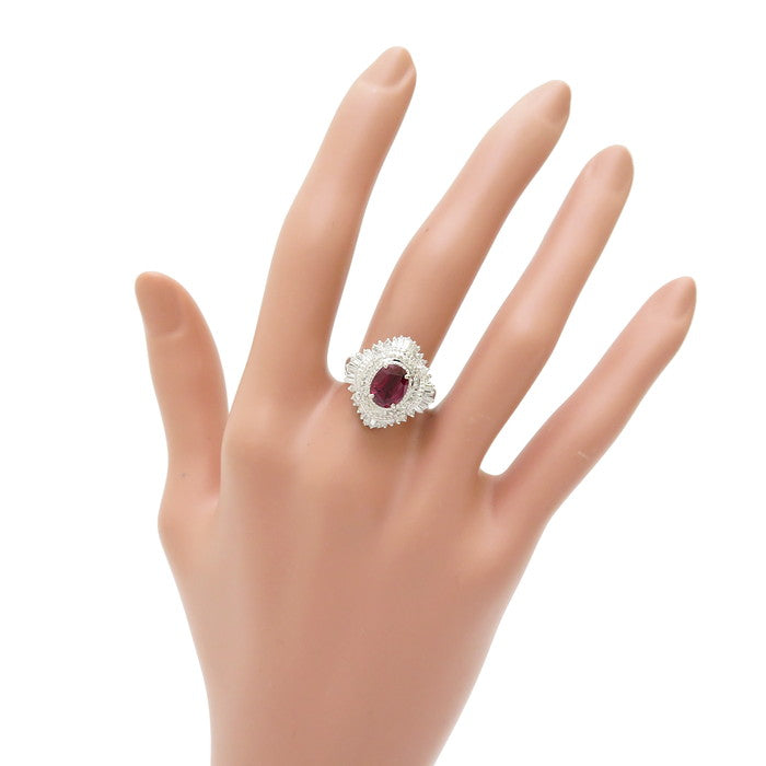 11.5号 ルビー 1.92ct ダイヤモンド 計0.79ct リング・指輪 Pt900 