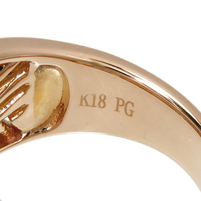 K18PG ダイアモンドリング　12号 12号 透かしデザイン ダイヤモンド 計0.59ct リング・指輪 K18PGピンク
