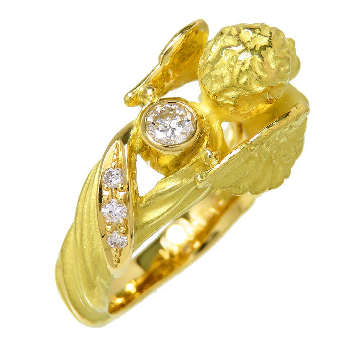 12.5号 エンジェル/天使 ダイヤモンド 計0.19ct リング・指輪 K18 